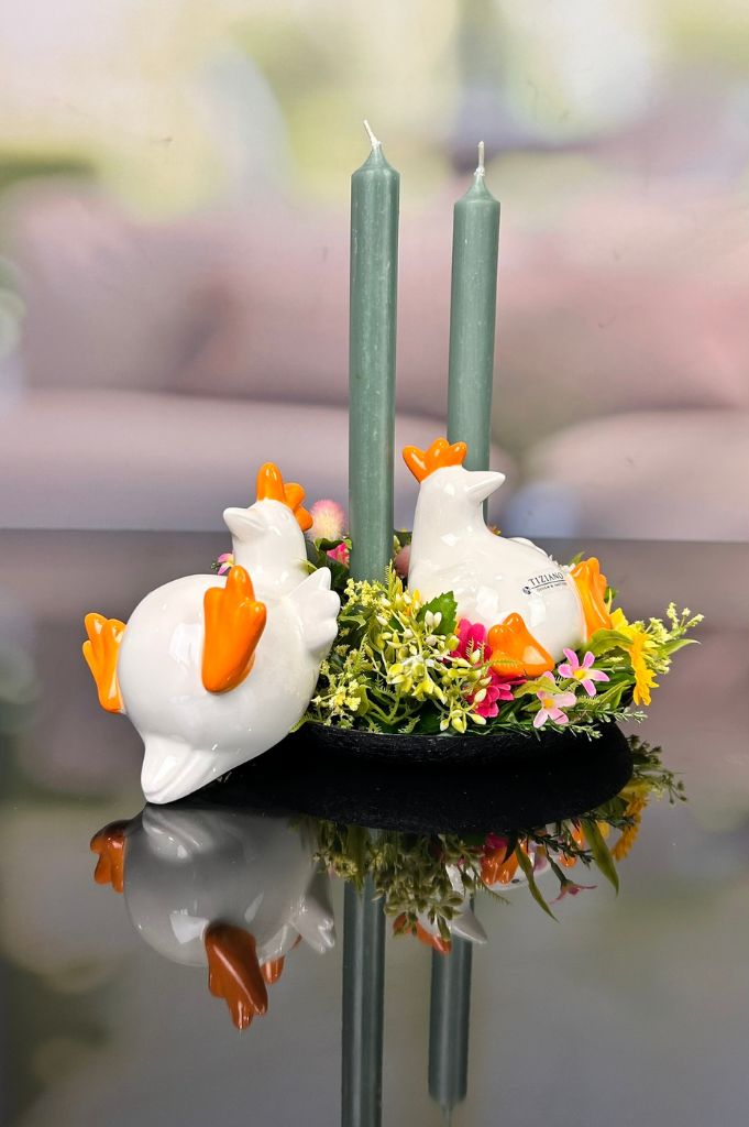 Dekoset Huhn Erna mit Felia LED