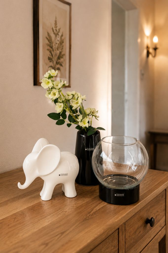 Dekoset LED Ovaro mit Vase Luminara schwarz