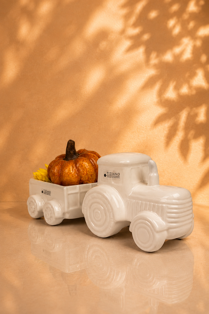 Dekoset Traktor Marradi mit Kürbis