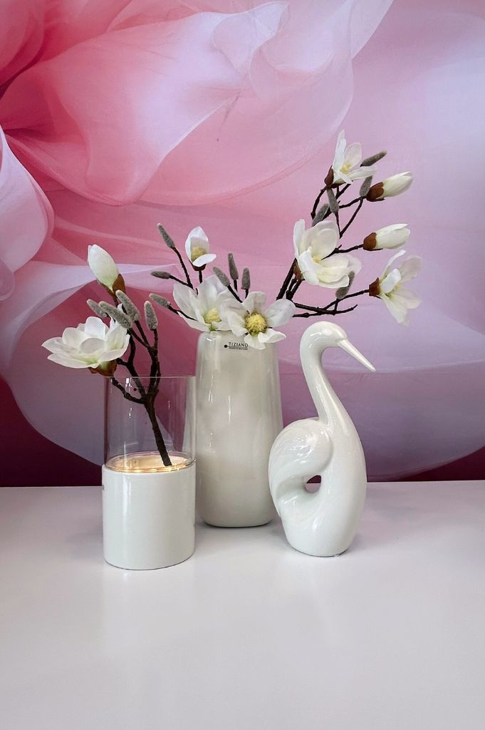 Dekoset M Windlicht Laterna und Vase Brezone mit Magnolie