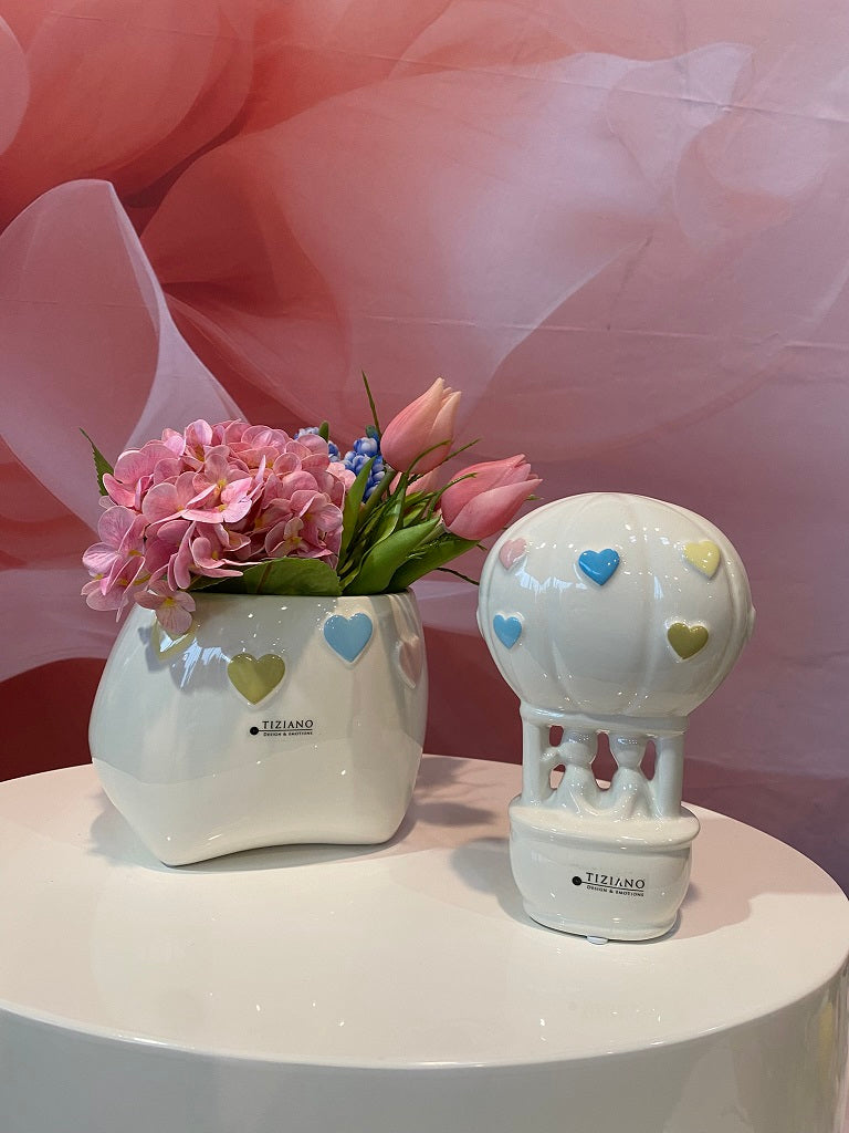 Dekoset Paar Amanti mit Kübel Nerola