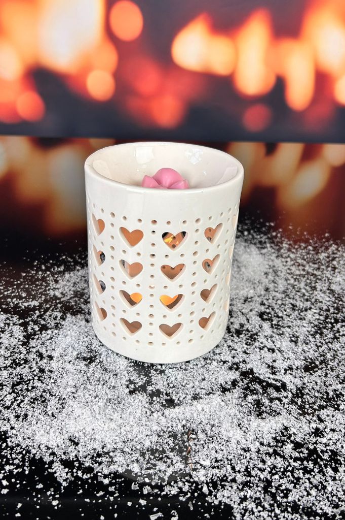 Duftlampe Herzdekor 13cm