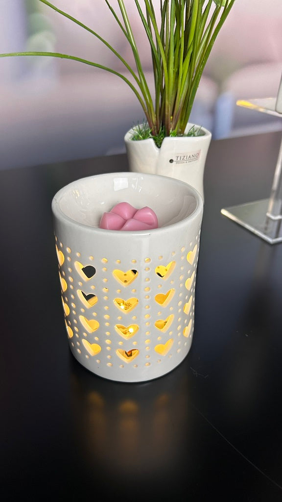 Duftlampe Herzdekor 13cm