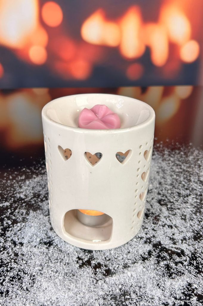 Duftlampe Herzdekor 13cm