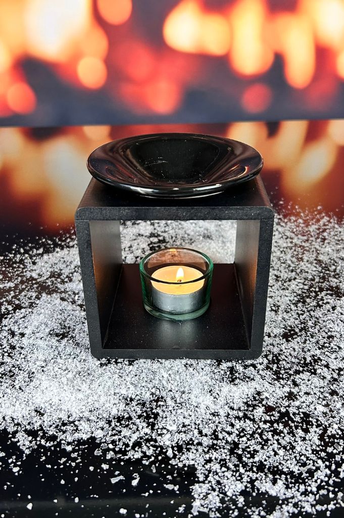 Duftlampe Keramik-Holz 3fach sort.