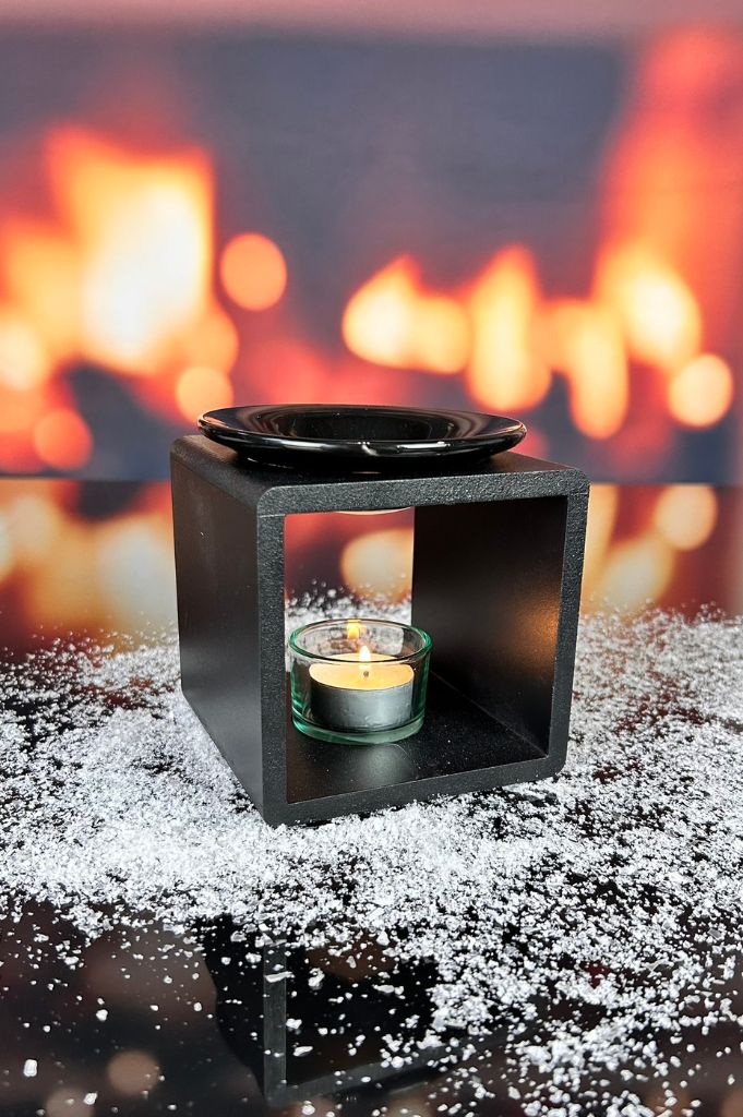 Duftlampe Keramik-Holz 3fach sort.