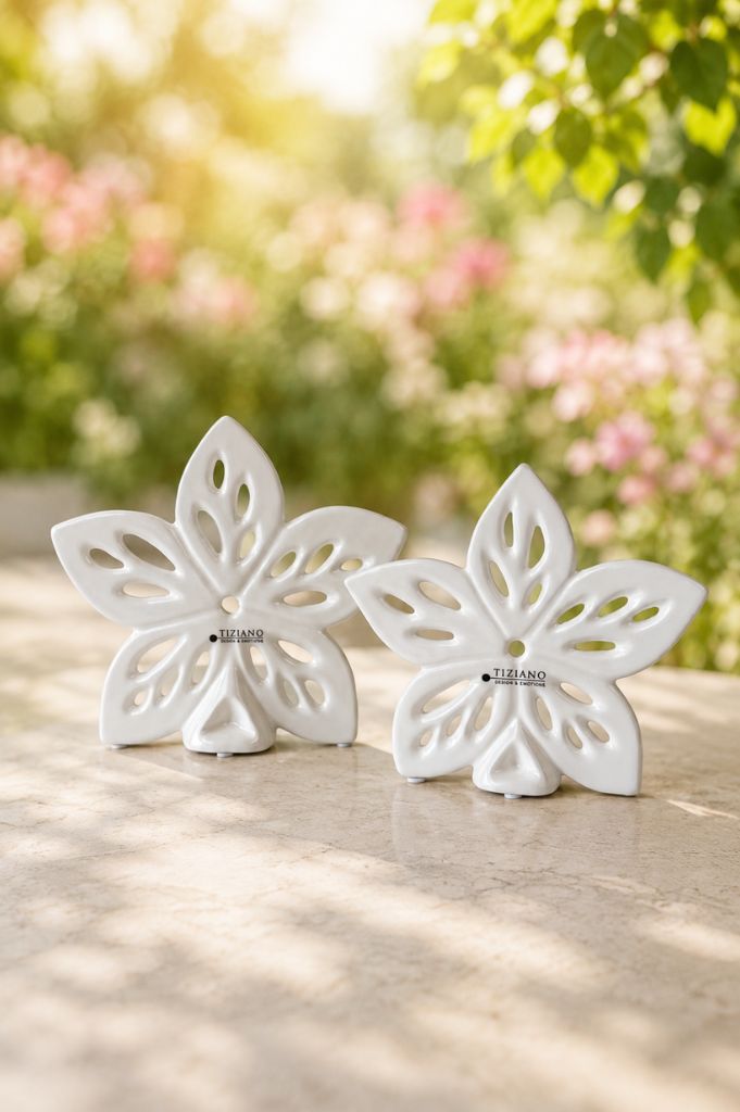Deko Blume Elara creme-weiß