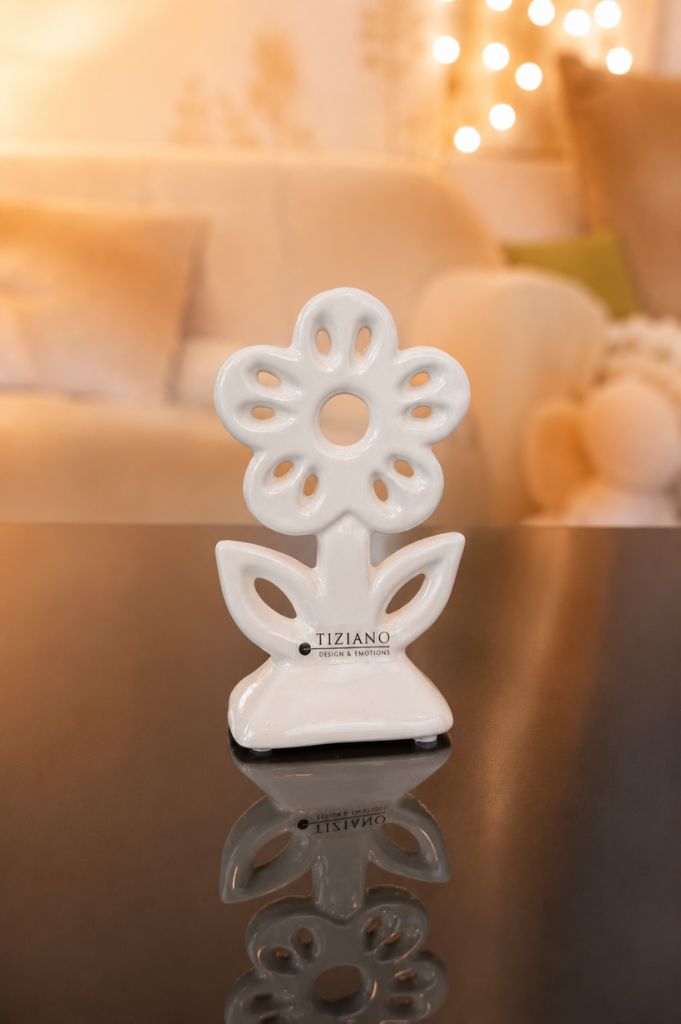 J3 Deko Tischblume Faleria 13cm creme-weiß