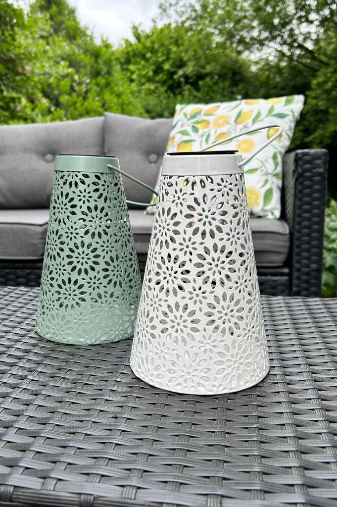 Solar Metallicht Fiori grün oder creme-weiß