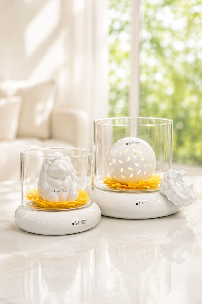 Dekoset Windlicht Forlie mit Sonnenblume + Igel Max