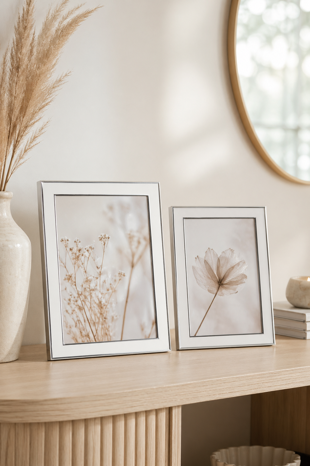 Fotorahmen 10x15cm Alu silber-weiß