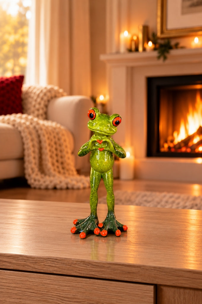 Deko Frosch Fridolin stehend hellgrün