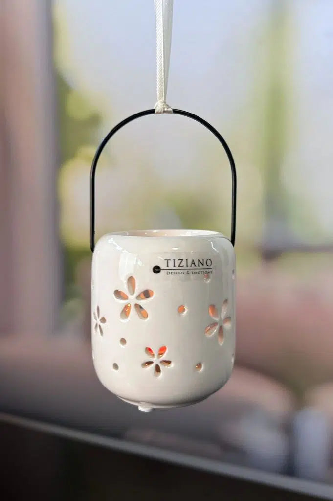 Gardenjoy Teelicht mit Henkel Tadino 8cm creme-weiß