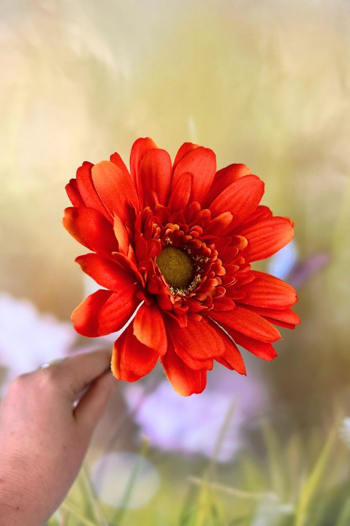 Dekoblume Gerbera blutorange