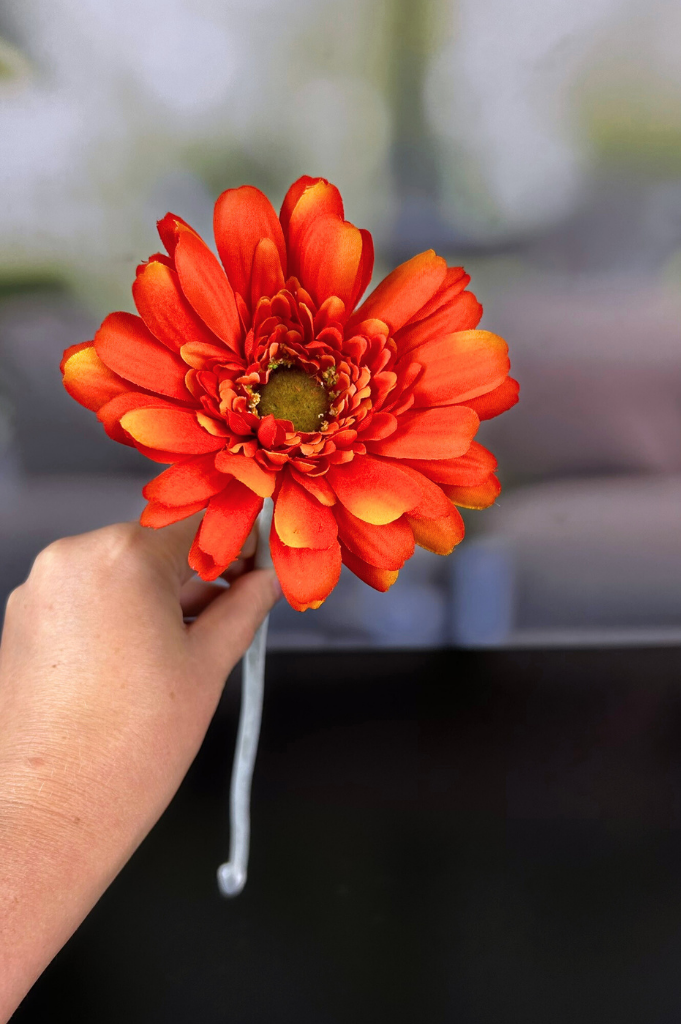 Dekoblume Gerbera groß orange