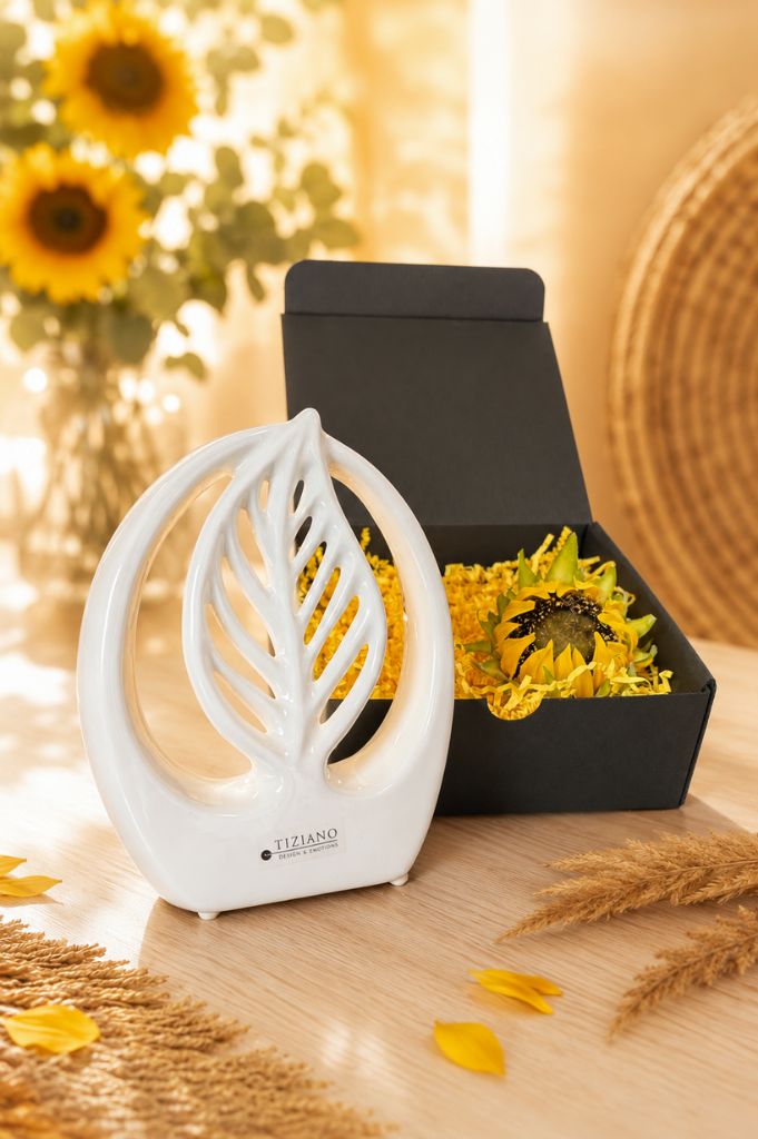 Geschenkbox LED Denia mit Sonnenblumen