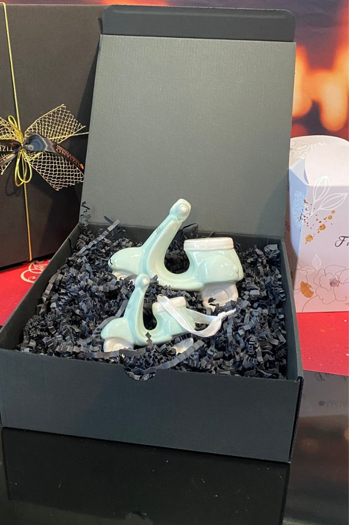 Geschenkbox Deko Vespa Vespina mintgrün