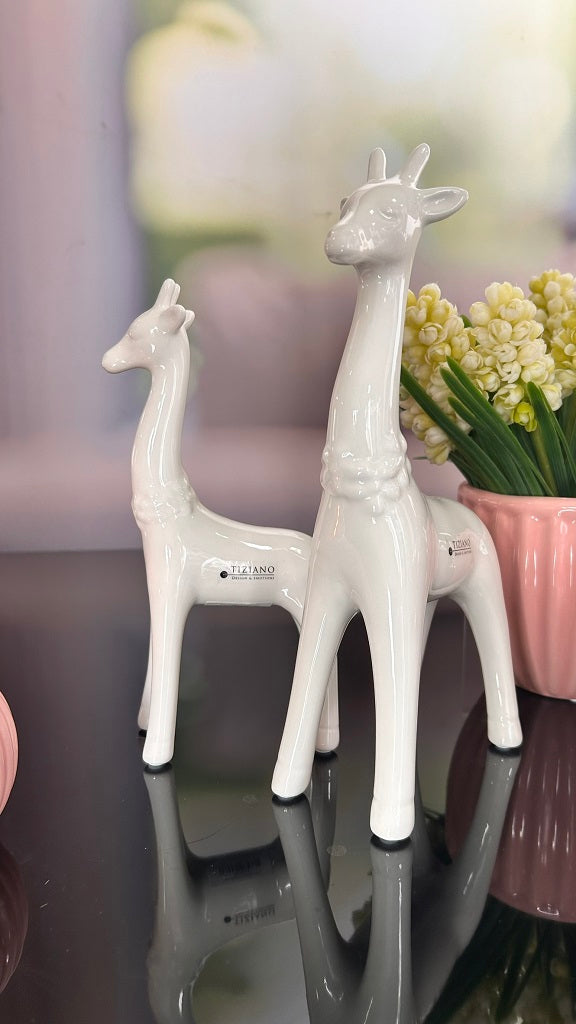 Deko Giraffe Giulia creme-weiß