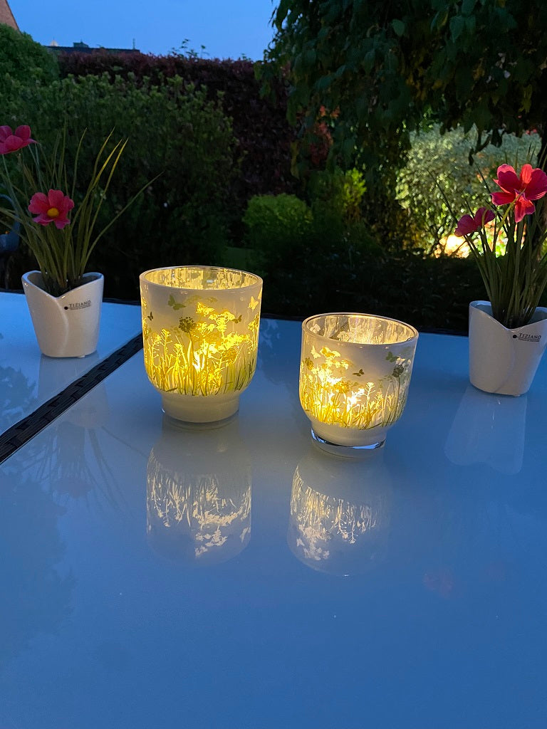 Glas Tischlicht Aurora