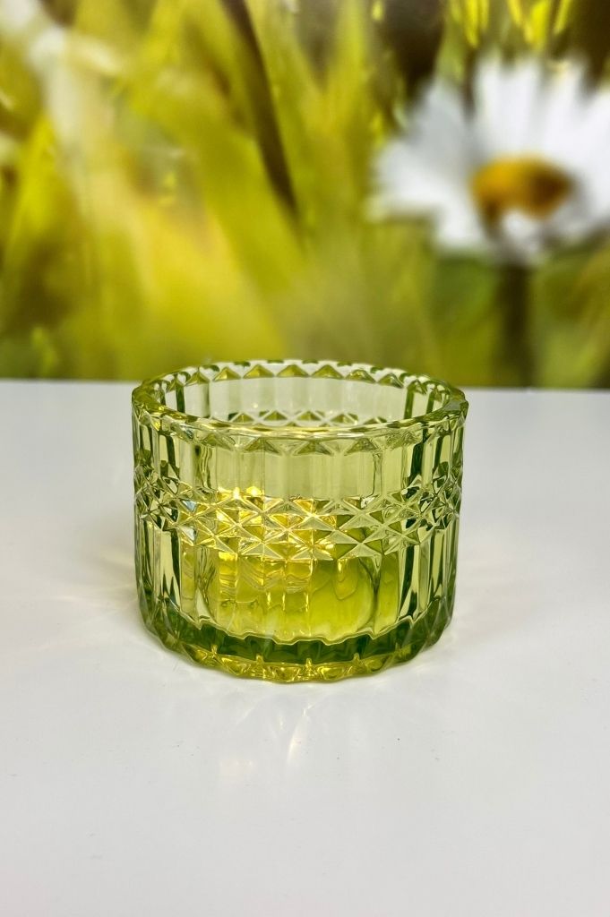 Glas Teelicht Grimsby grün