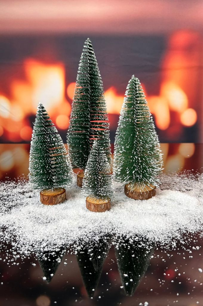 D12 Deko 4er Bäume Rubano grün