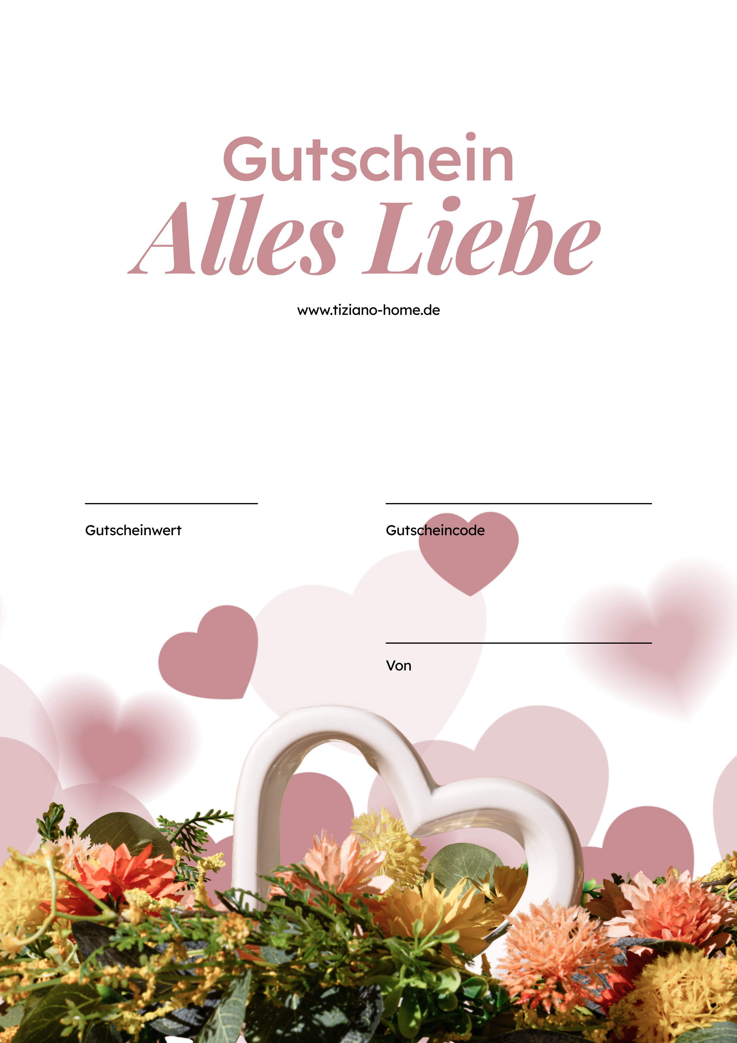 Geschenkgutschein Alles Liebe