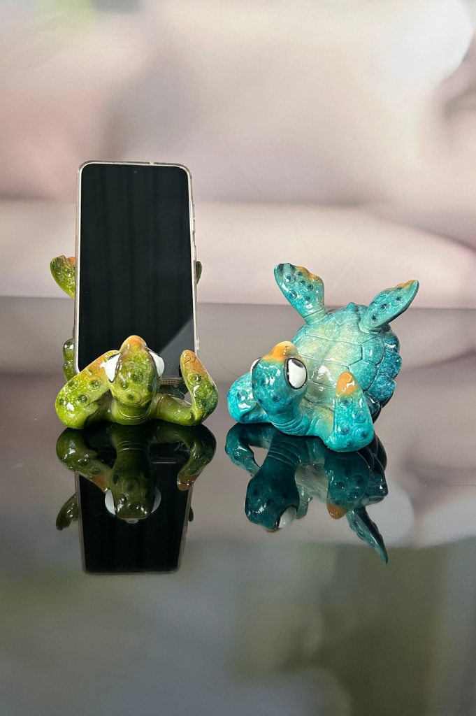 Deko Schildkröten Handyhalter farbig