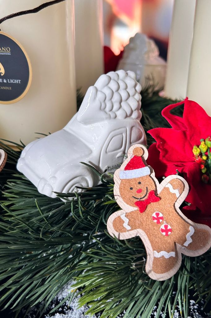 Adventskranz mit Kerze Sotto LED+Bus Caso+Herbie+Sam