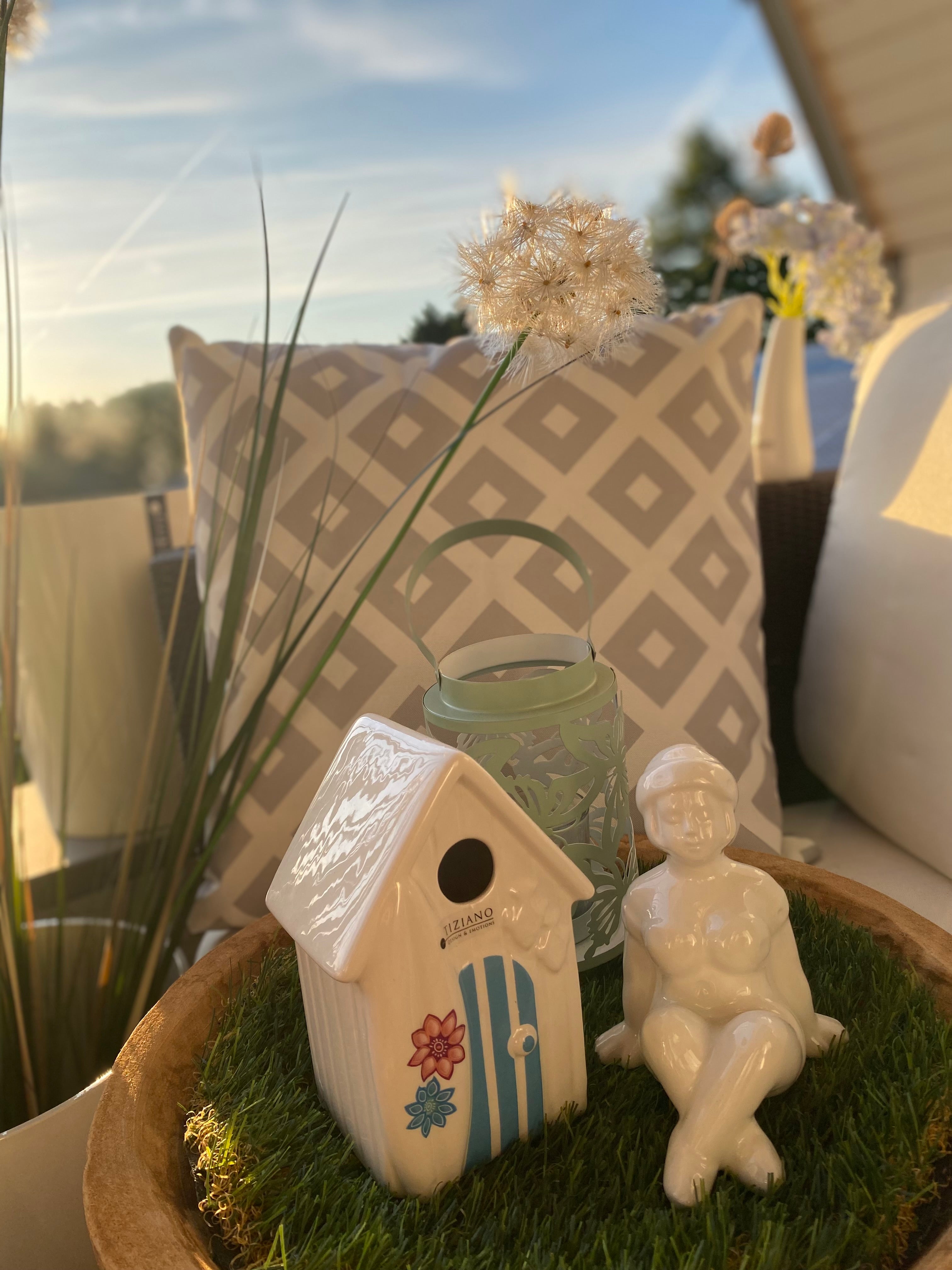 Beachhouse Fano 15cm creme-blau