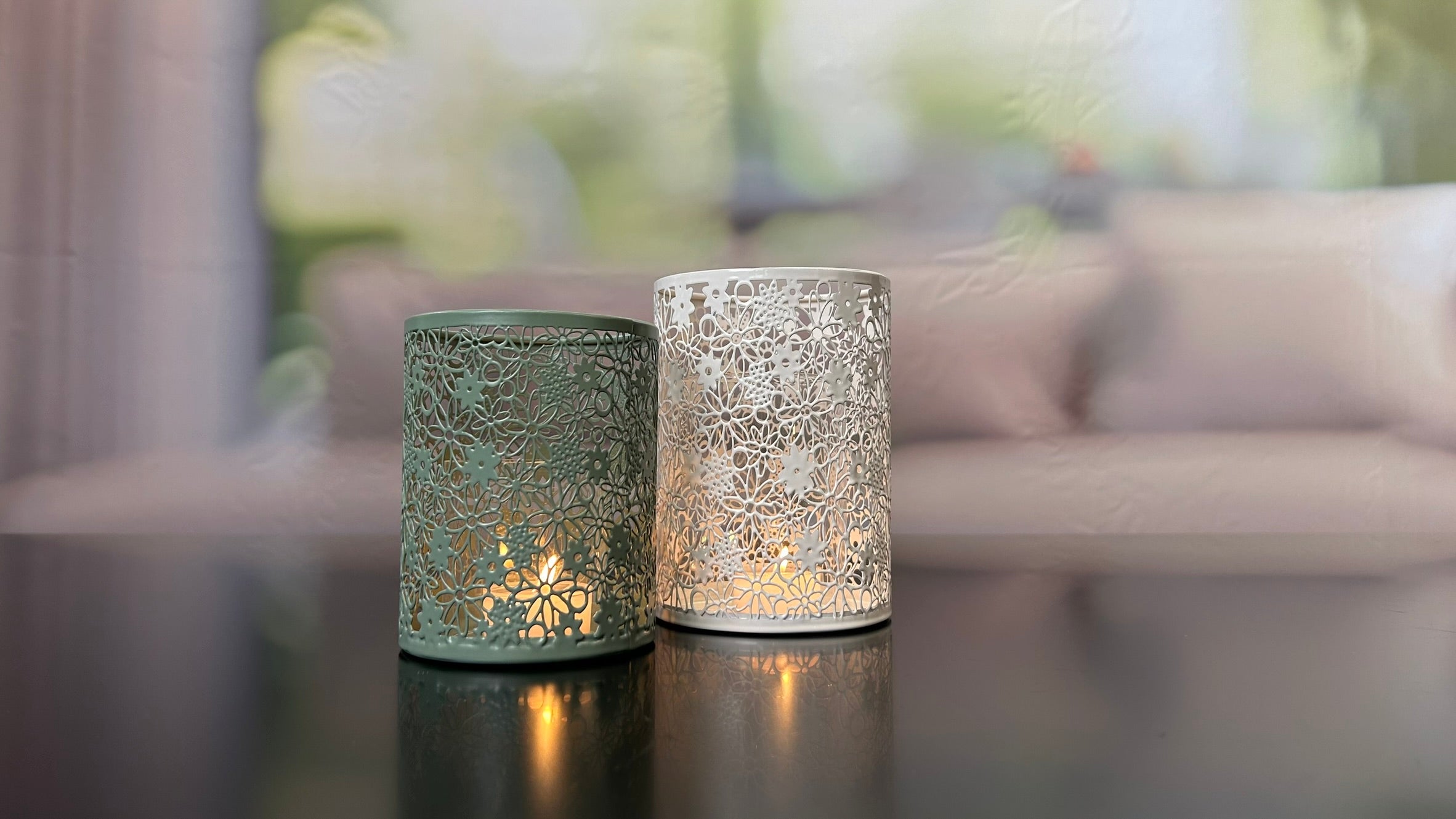 Metalllicht Fiori grün