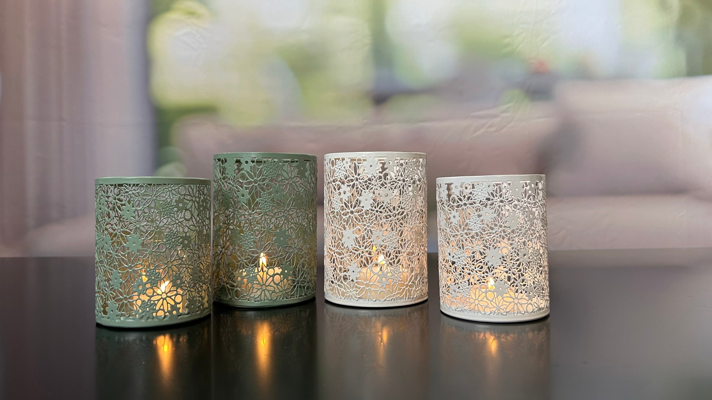 Metalllicht Fiori grün