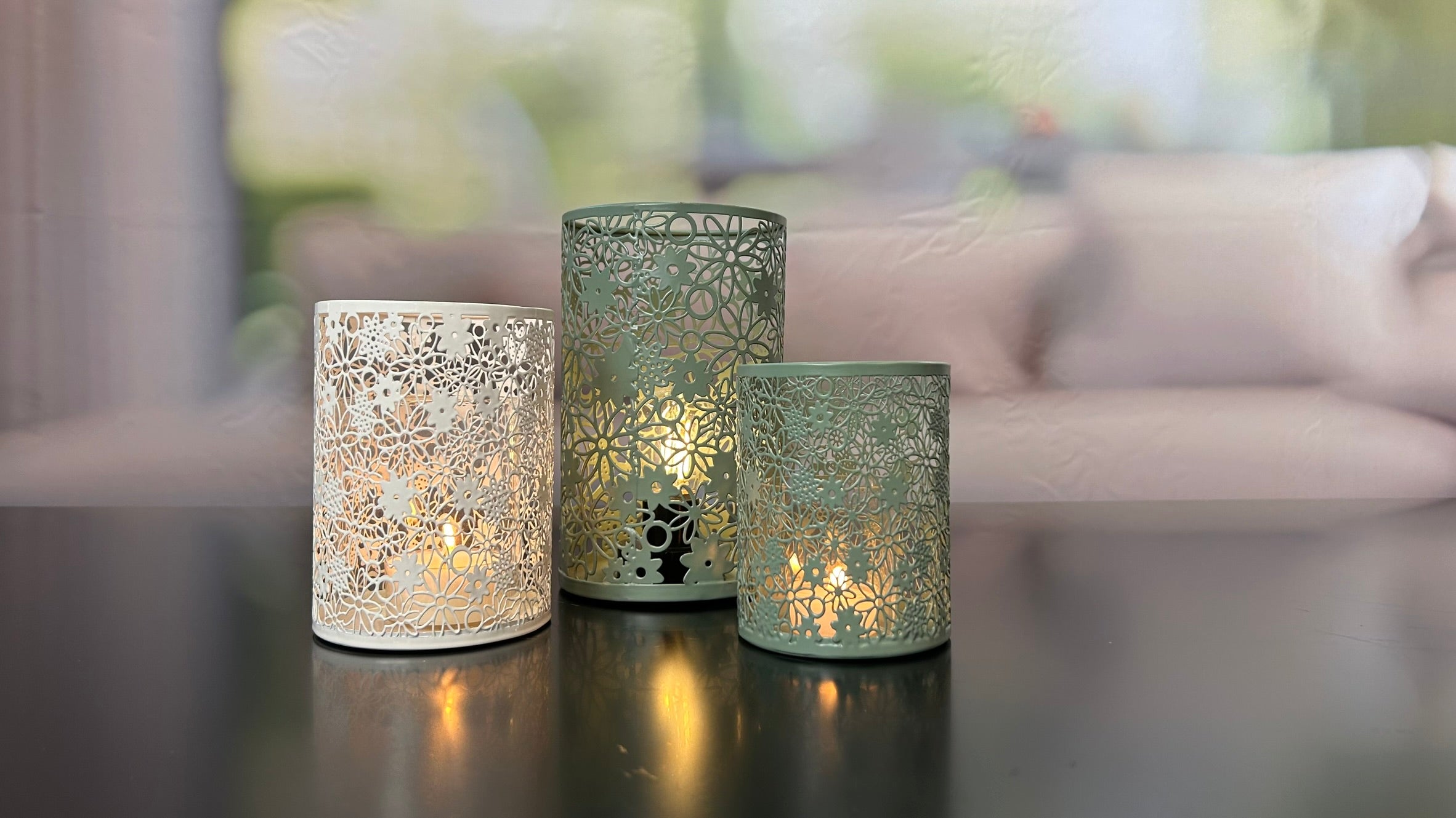 Metalllicht Fiori grün