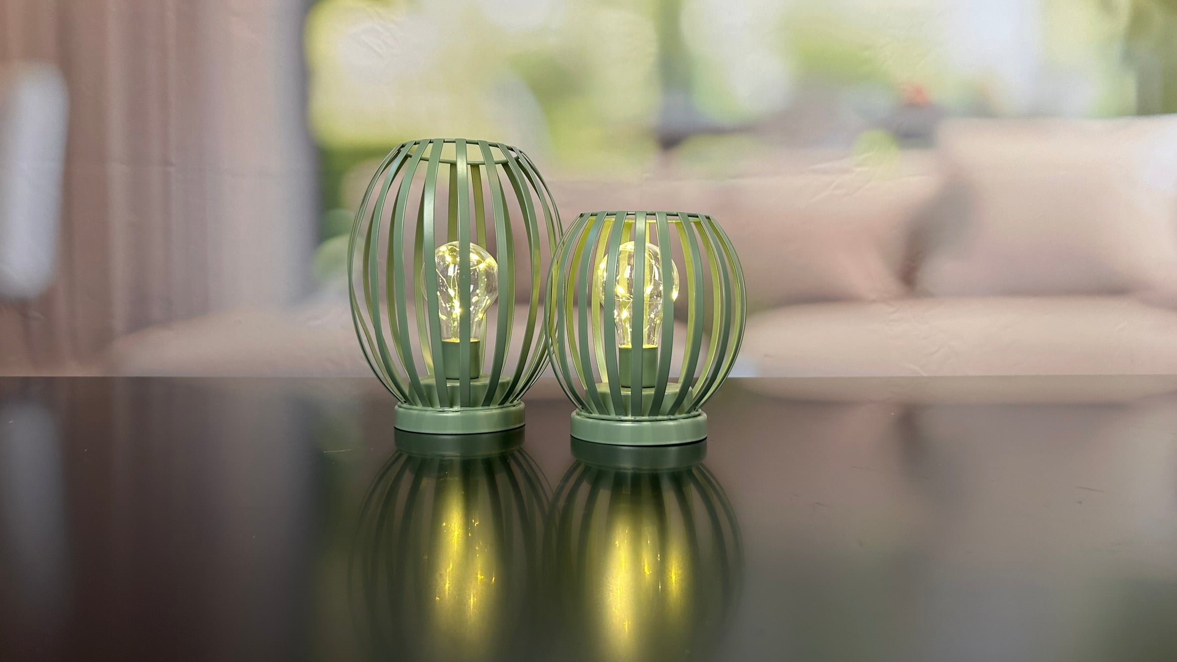 Lampe Glitter LED grün