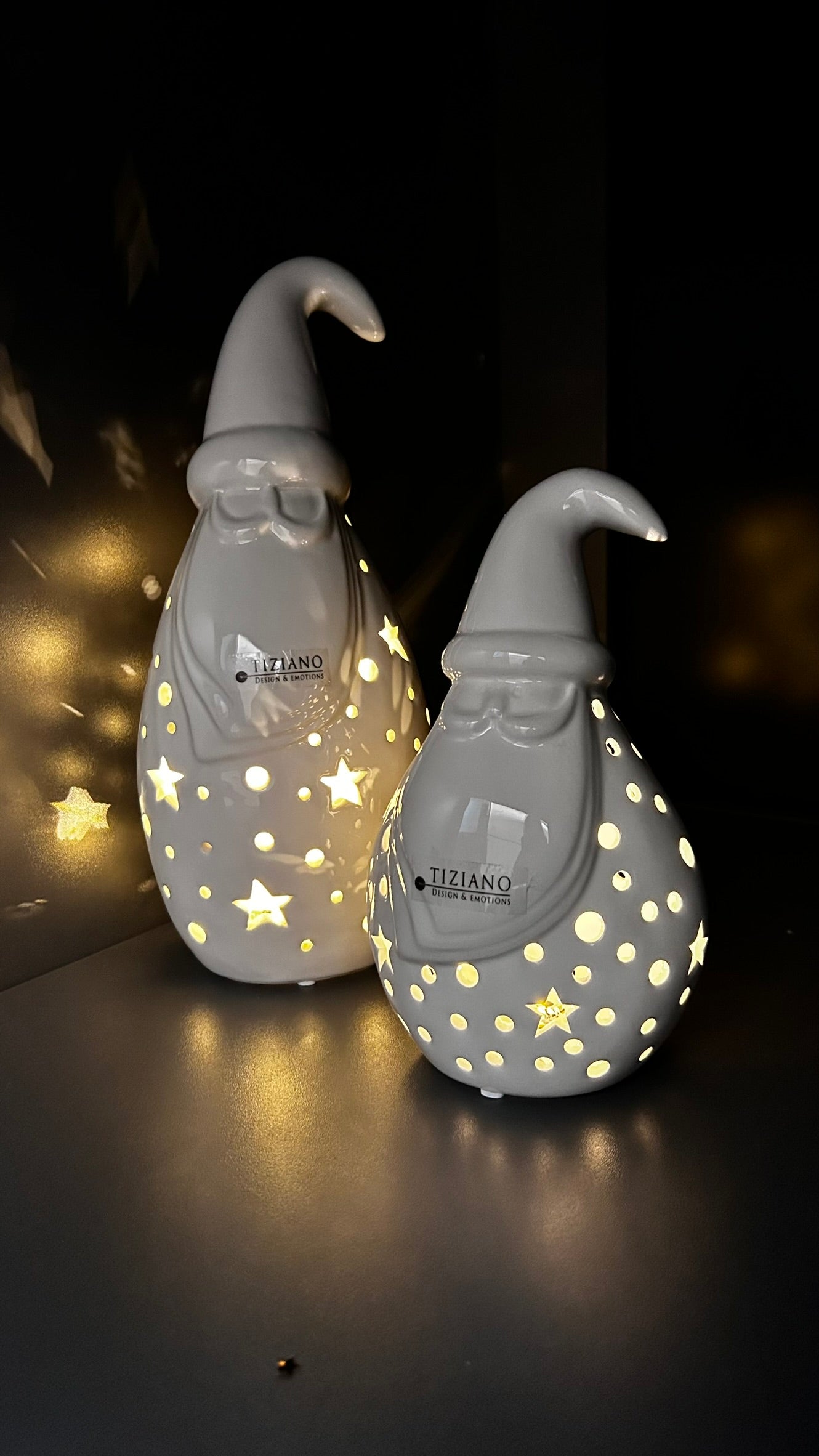Santa Tinello LED rund creme-weiß