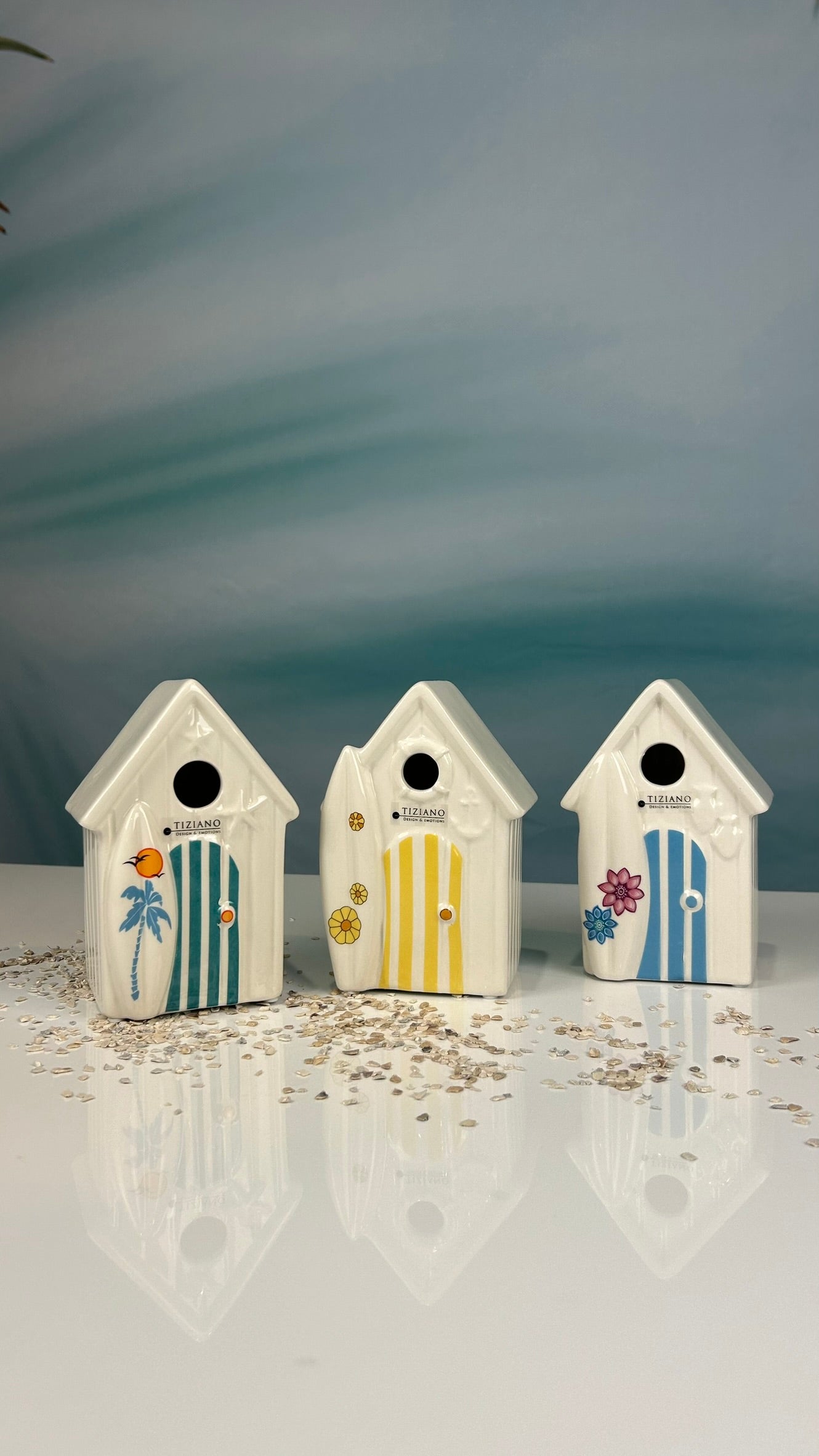 Beachhouse Fano 15cm creme-türkis