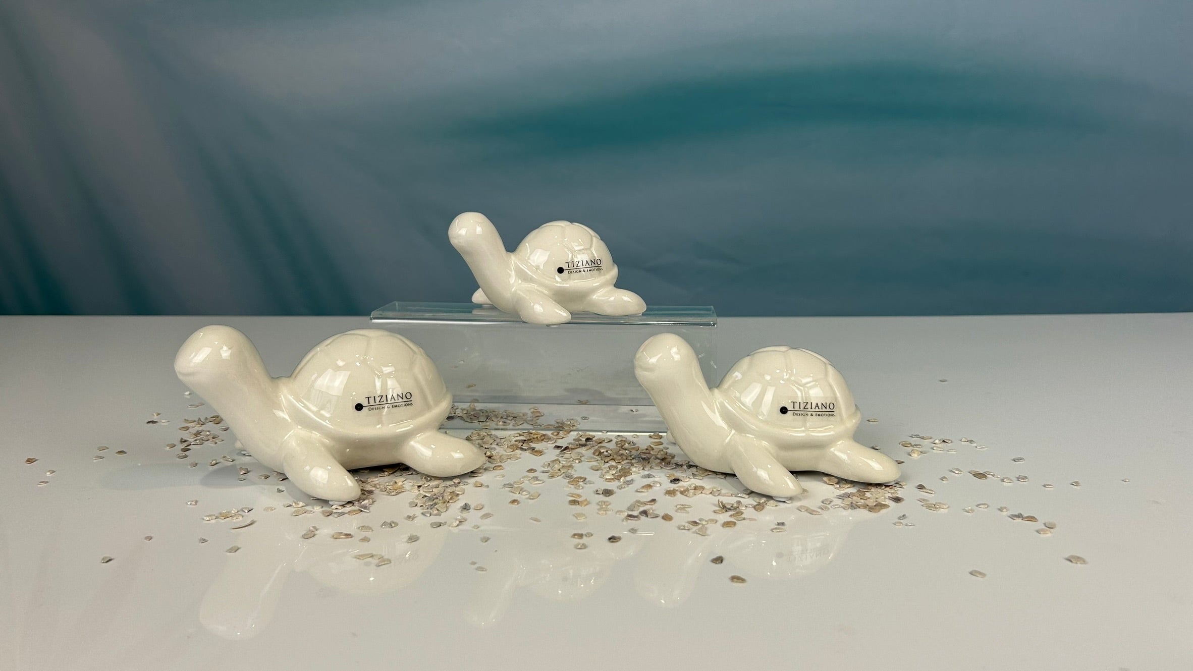 Deko Schildkröte Mattis creme-weiß