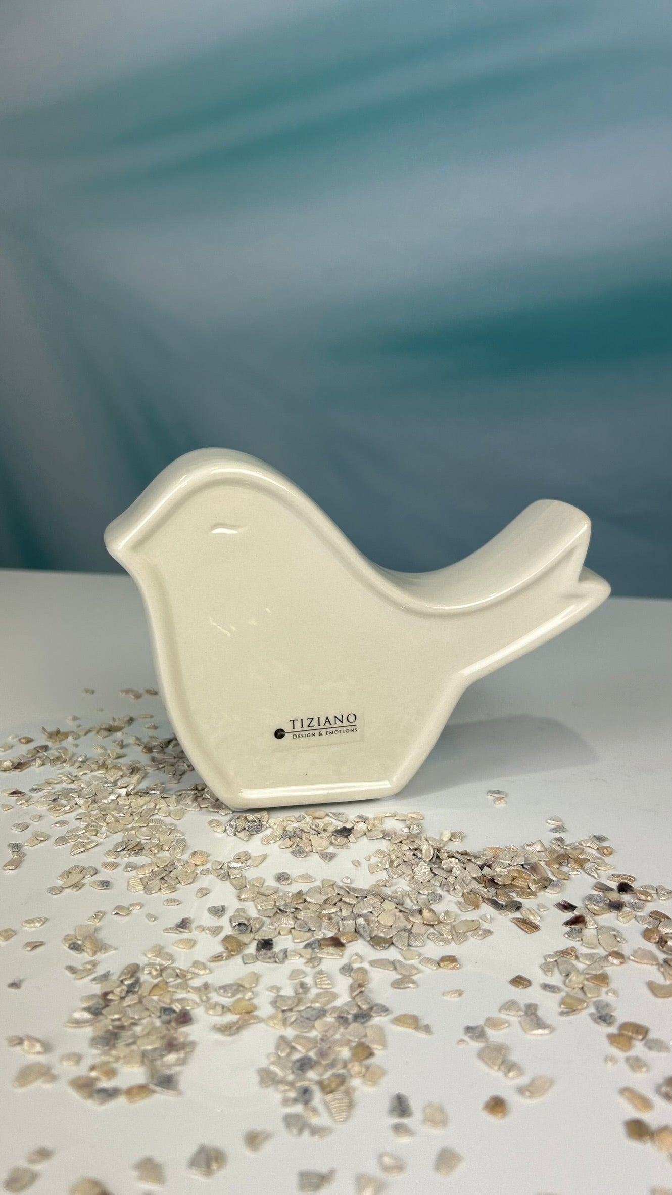 Dekovogel Xanita creme-weiß