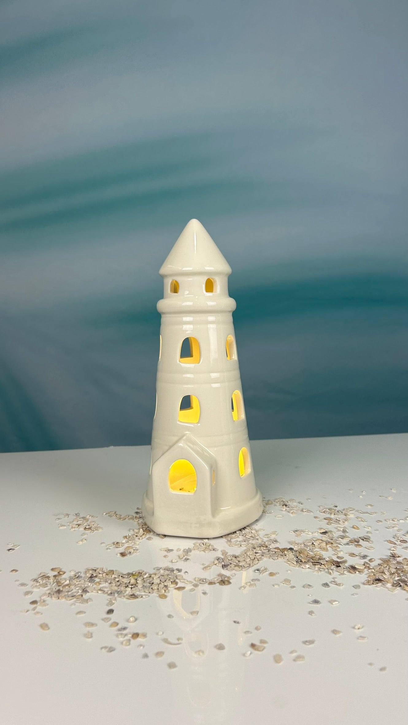 Leuchtturm Faro LED creme-weiß