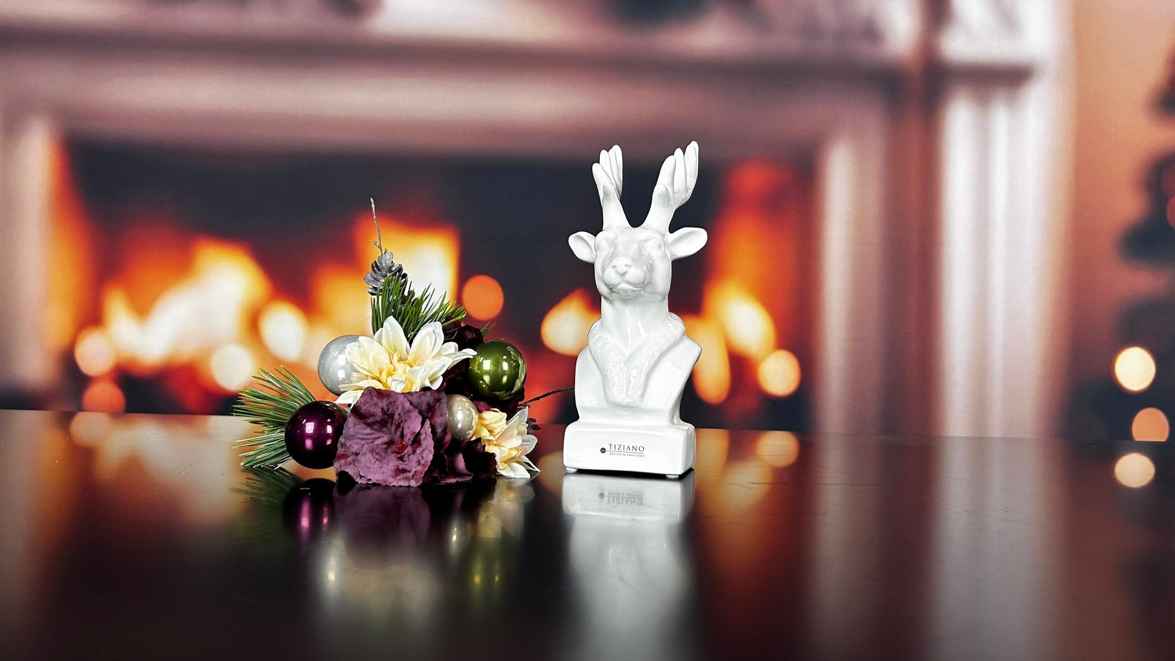 Deko Hirschkopf Robin creme