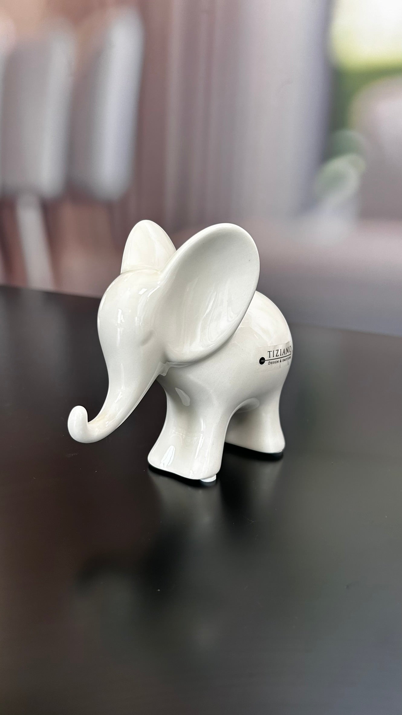 Deko Elefant Leon stehend weiß-creme