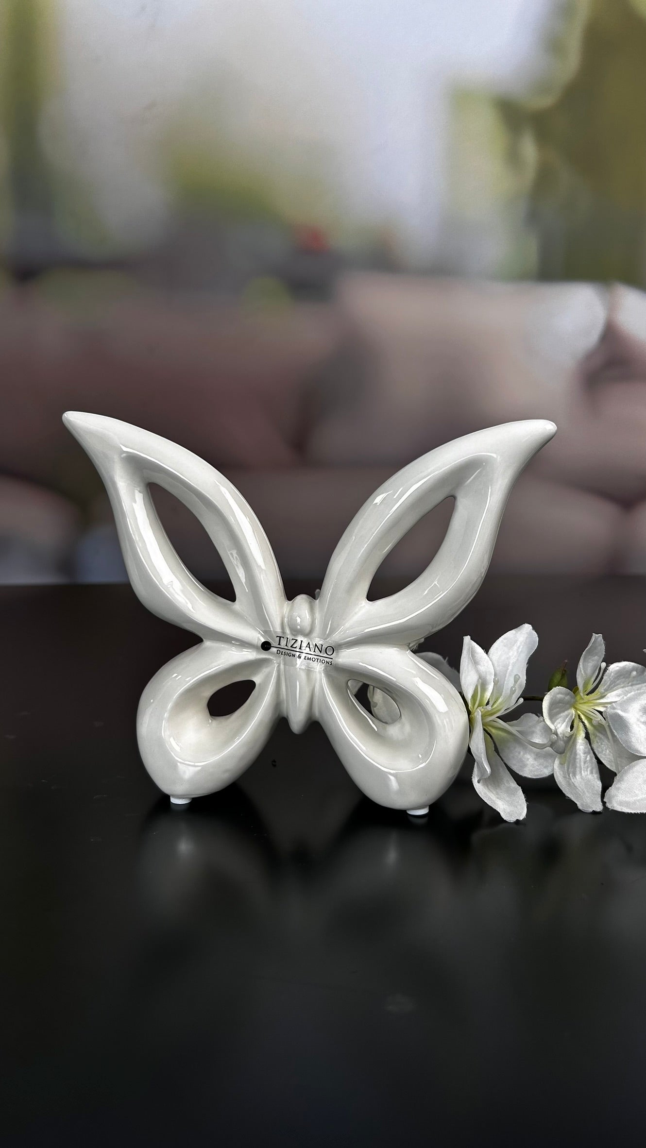 Schmetterling Lia creme-weiß