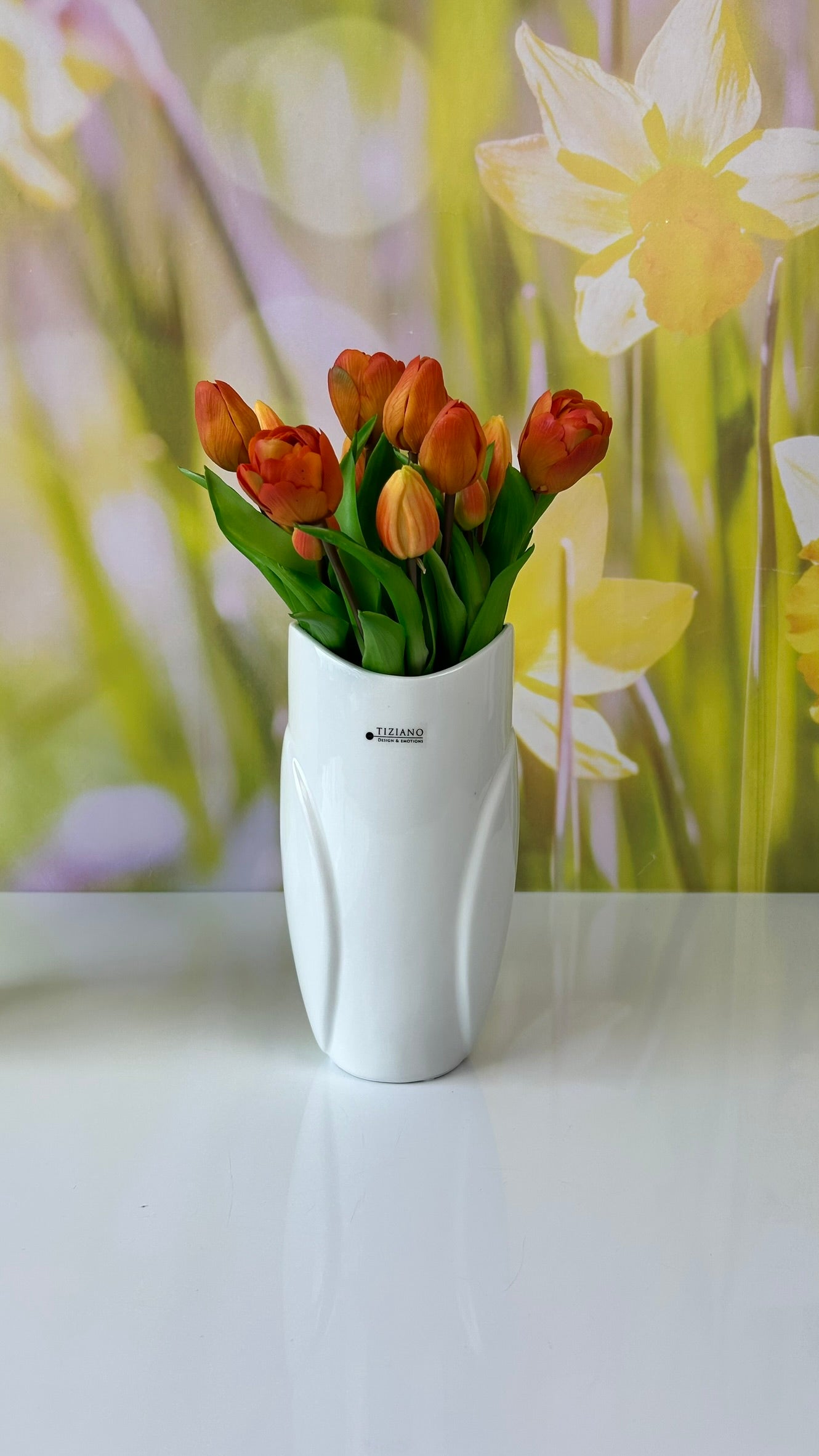 Vase Florata creme-weiß