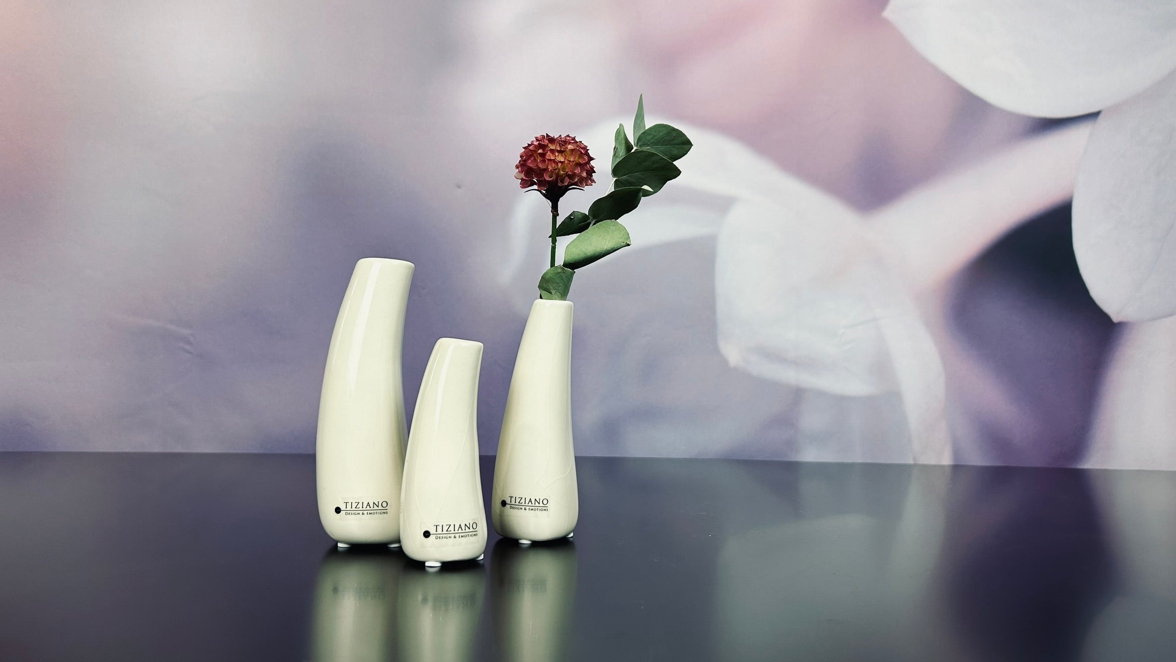 Singelvase Torano creme-weiß