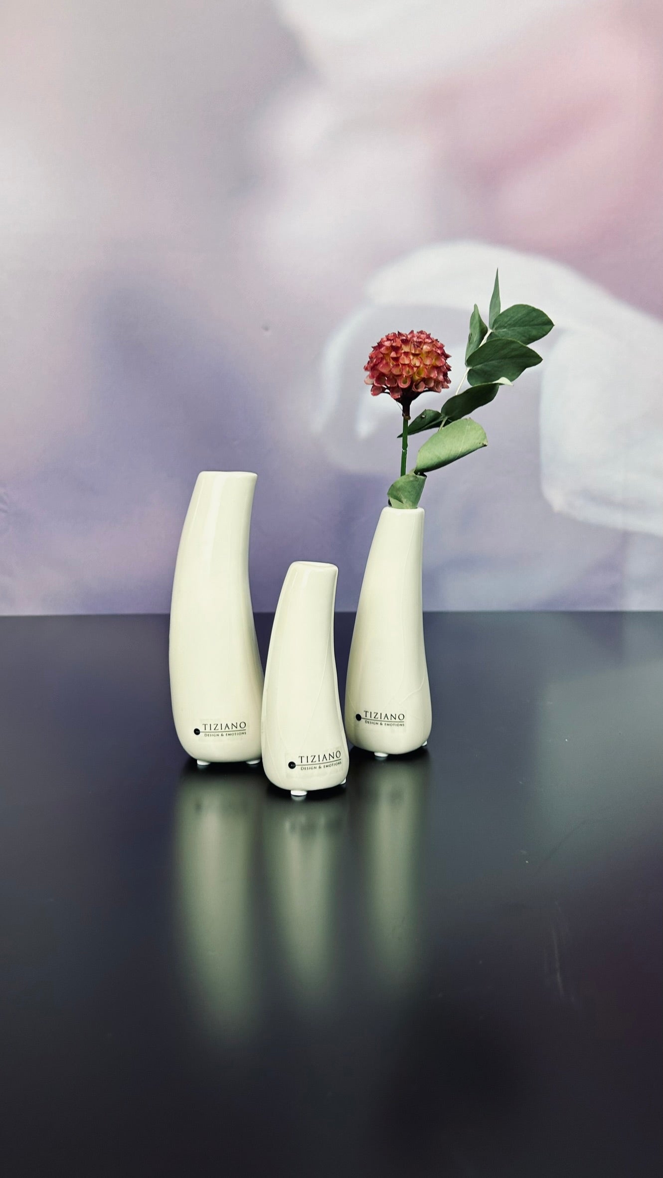 Singelvase Torano creme-weiß