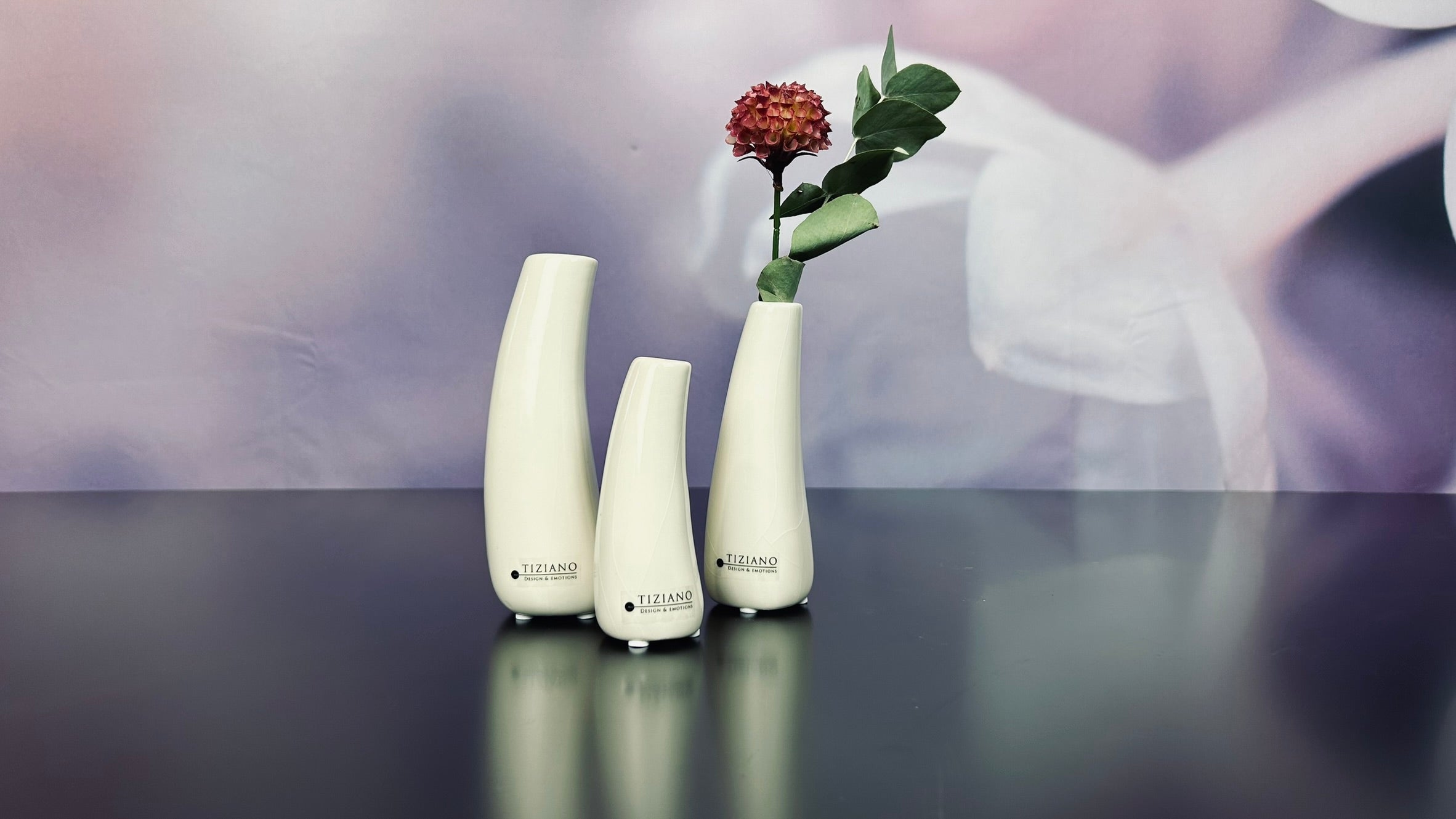 Singelvase Torano creme-weiß