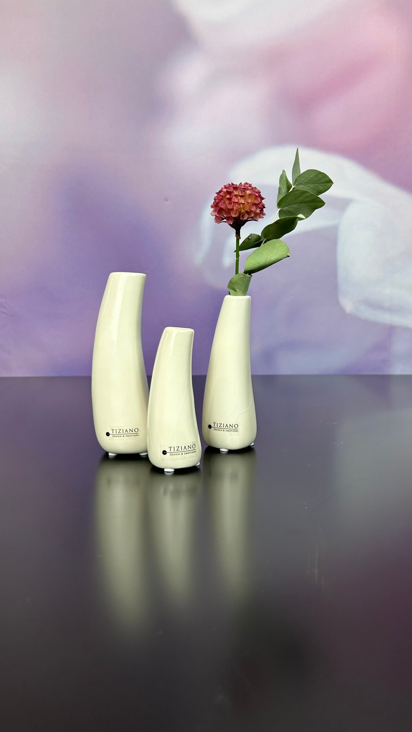 Singelvase Torano creme-weiß