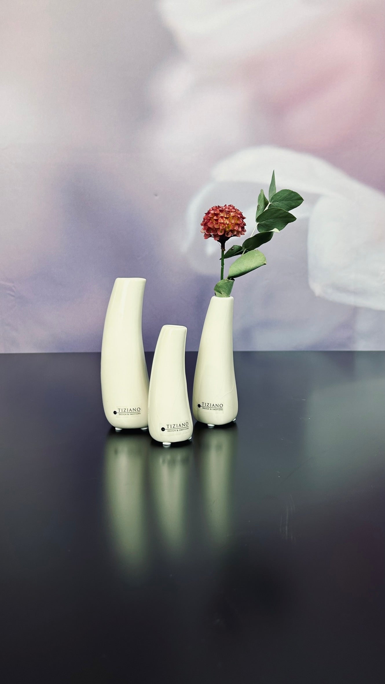 Singelvase Torano creme-weiß