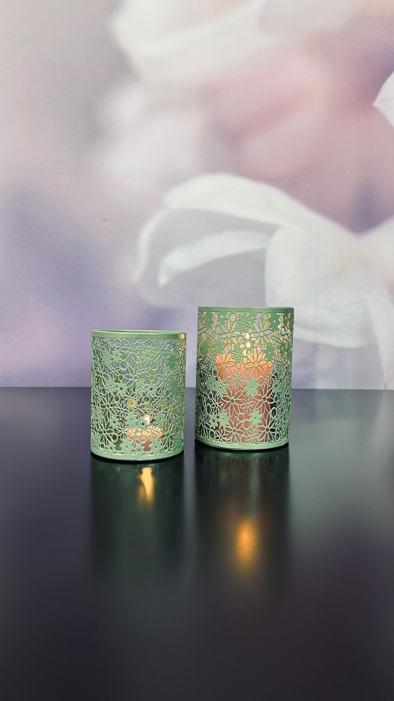 Metalllicht Fiori grün