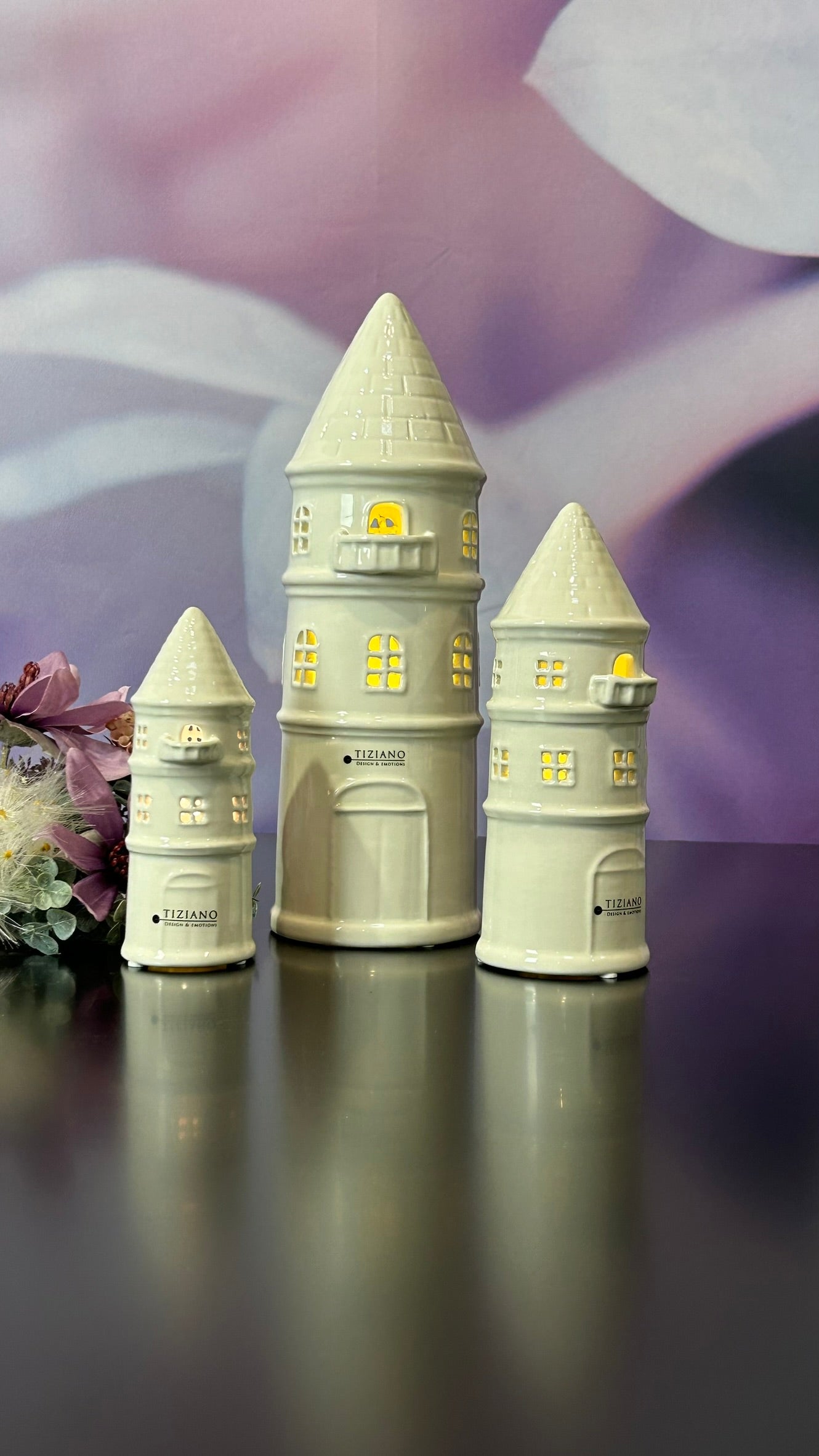 Turm Rapunzel LED creme-weiß