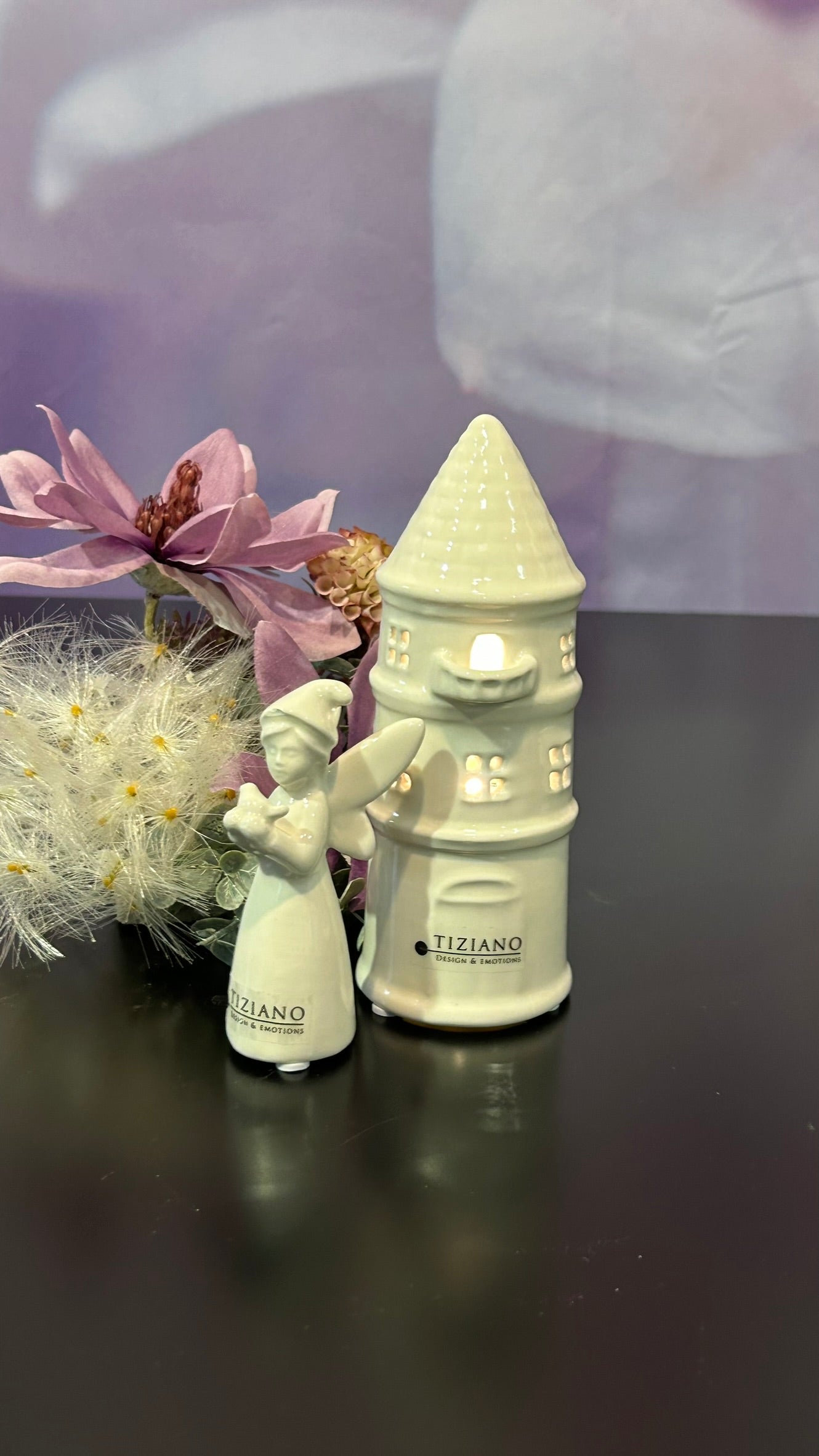 Turm Rapunzel LED creme-weiß